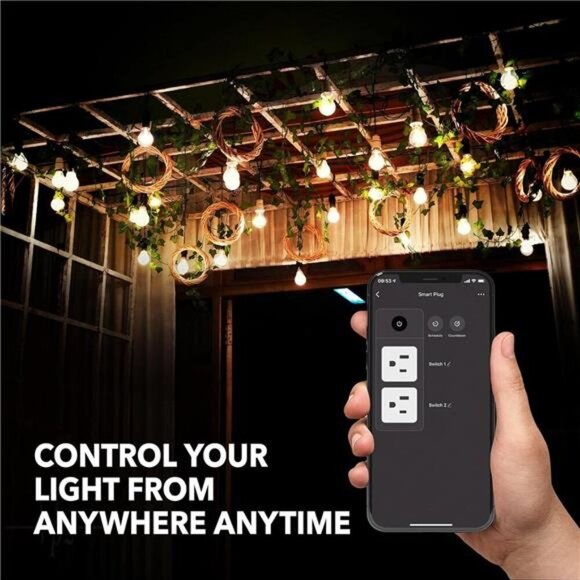 Outdoor Smart Dual Outlet, Heavy Duty Wi-Fi Plug, Independent Control Outlets - Picture 4 of 6